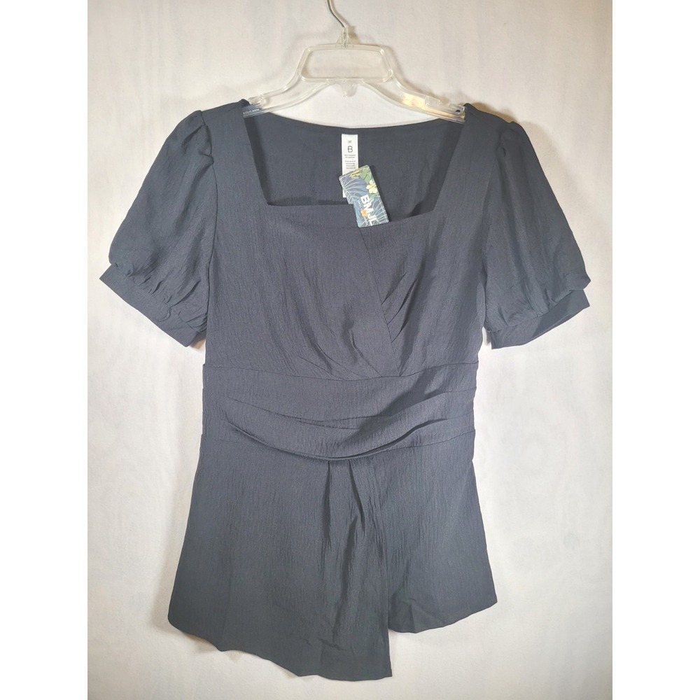 NWT BMJL Casual Black Blouse Womens Size Medium Summertime Lightweight‎